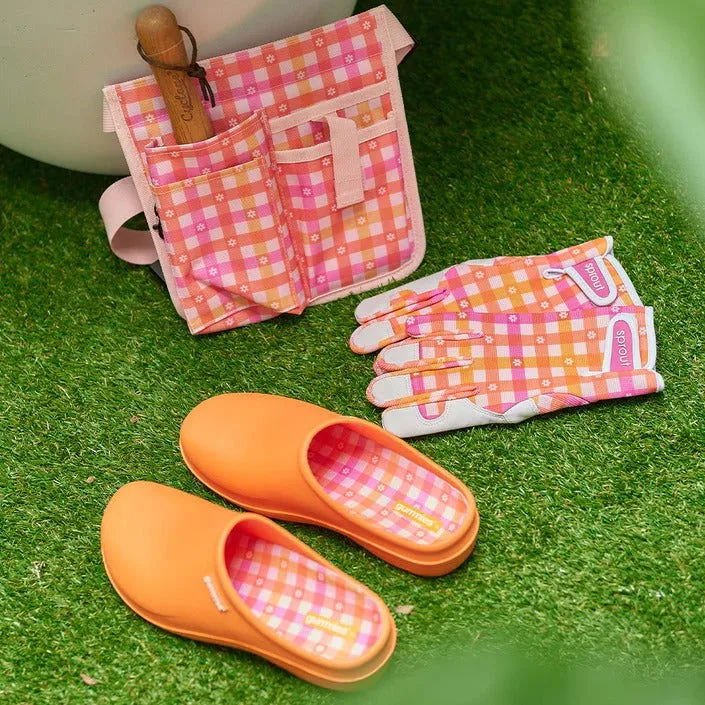Half Waist Garden Tool Belt - Daisy Gingham
