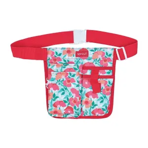 Half Waist Garden Tool Belt - Sherbet Poppies