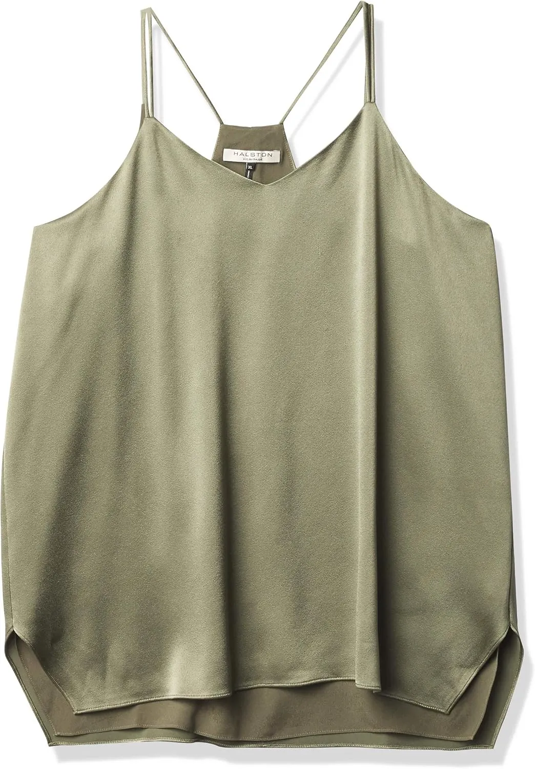 HALSTON HERITAGE Women's Sleeveless Double Strap Satin Cami