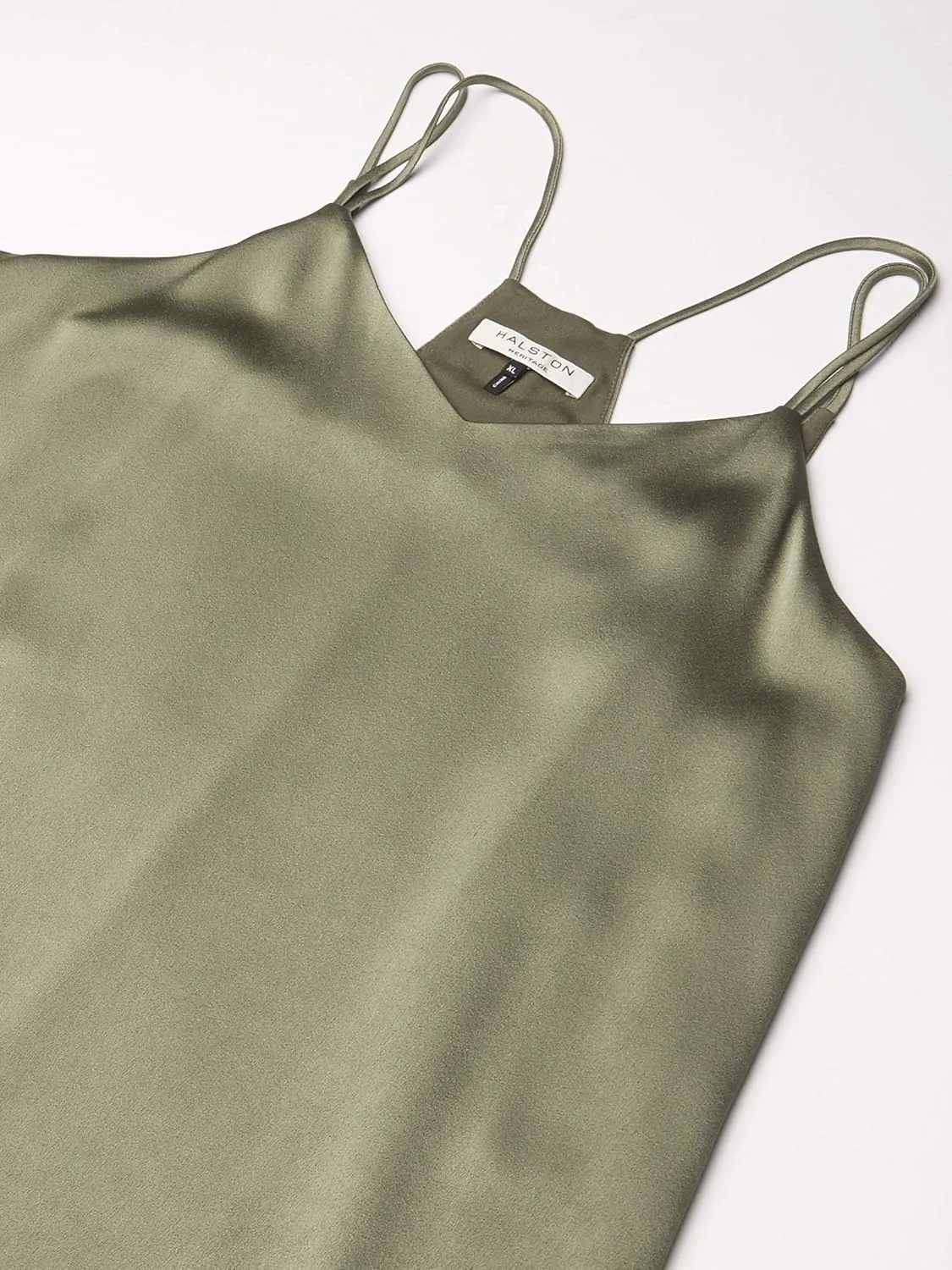 HALSTON HERITAGE Women's Sleeveless Double Strap Satin Cami