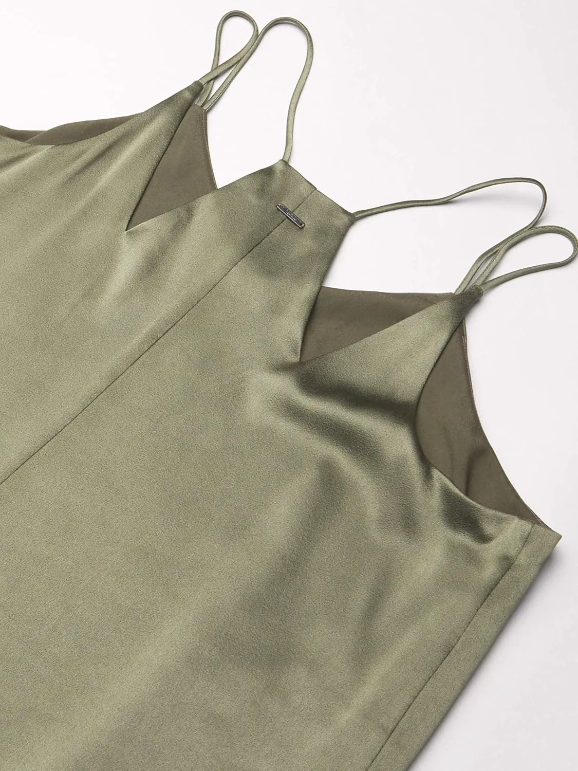 HALSTON HERITAGE Women's Sleeveless Double Strap Satin Cami