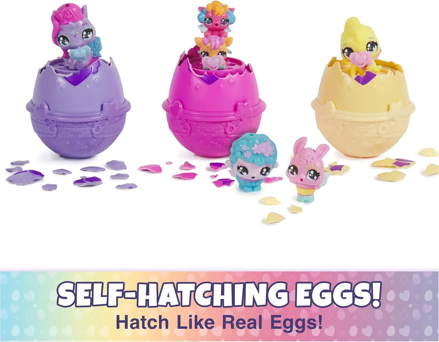 Hatchimals Alive, Spring Basket with 6 Mini Figures, 3 Self-Hatching Eggs, Fun Gift and Easter Toy, Kids Toys for Girls and Boys Ages 3 and up