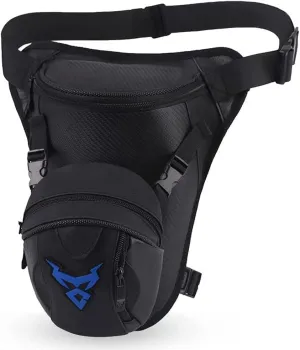 Hebetag Motorcycle Leg Bag Oxford Waist Pack for Men Women Outdoor Travel Hiking Cycling Tactical Sports Bum Hip High Drop Fanny Belt Bag Phone Purse Pouch Pocket