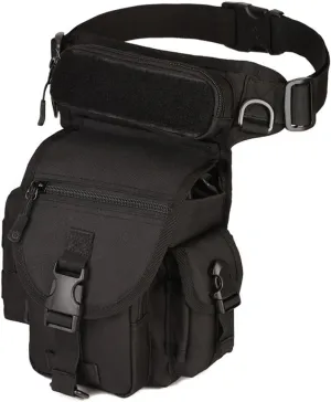 Hebetag Nylon Drop Leg Bag Hiking Waist Pack for Men Women Tactical Motorcycle Bike Cycling Riding Travel Outdoor Sports Fanny Pouch