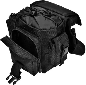 Hebetag Oxford Fishing Drop Leg Bag for Men Women Multi-Purpose Travel Outdoor Crossbody Shoulder Sling Bag Pouch Storage, Black