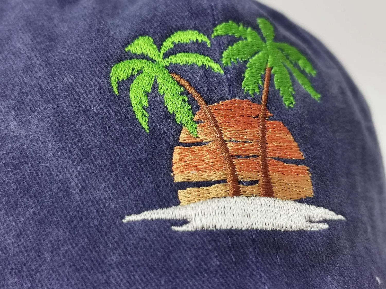 Hepandy Embroidered Palm Tree Hats for Men Women