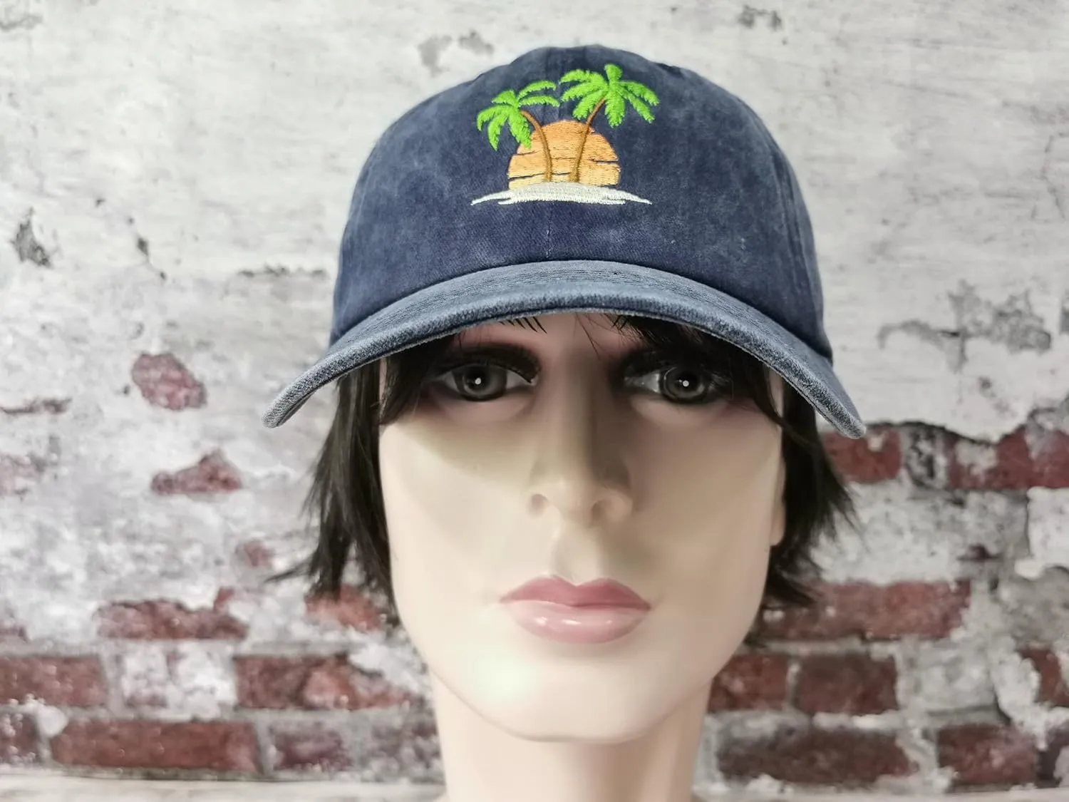 Hepandy Embroidered Palm Tree Hats for Men Women