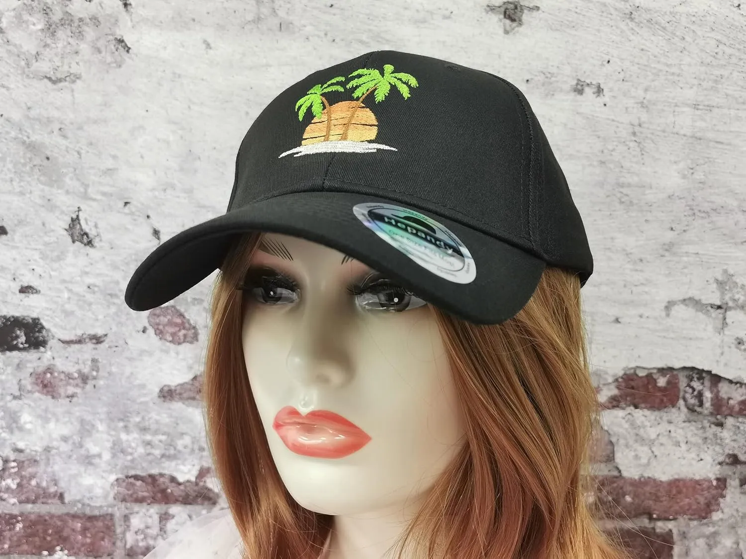 Hepandy Embroidered Palm Tree Hats for Men Women