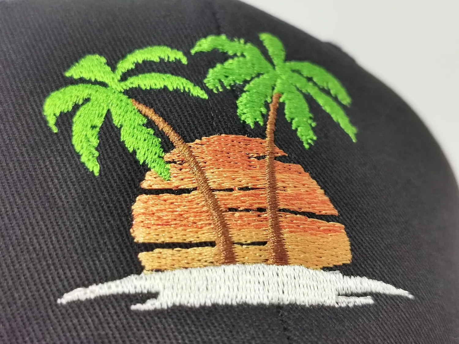 Hepandy Embroidered Palm Tree Hats for Men Women