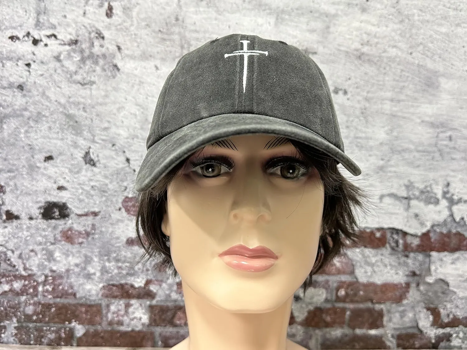 Hepandy Embroidered Three Nails Cross Baseball Hats for Women & Men
