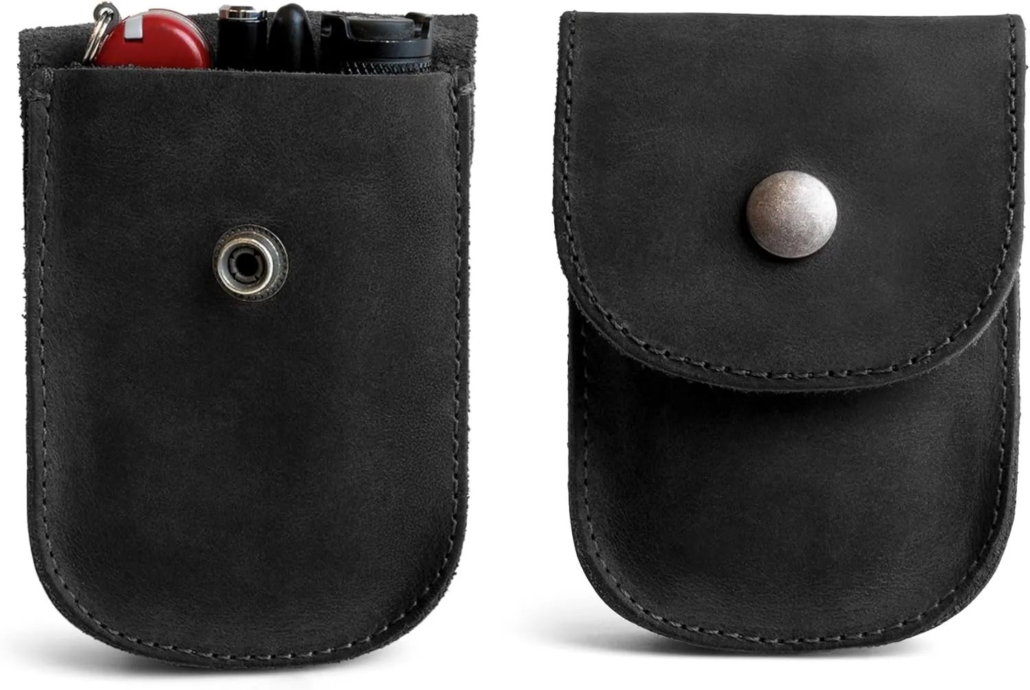 Hide & Drink, Holster Pouch, Durable EDC Waist Bag for Coins, Pocket Wallet, Headphones, Personal Items, Conveniently Attaches to Belt, Full Grain Leather, Handmade