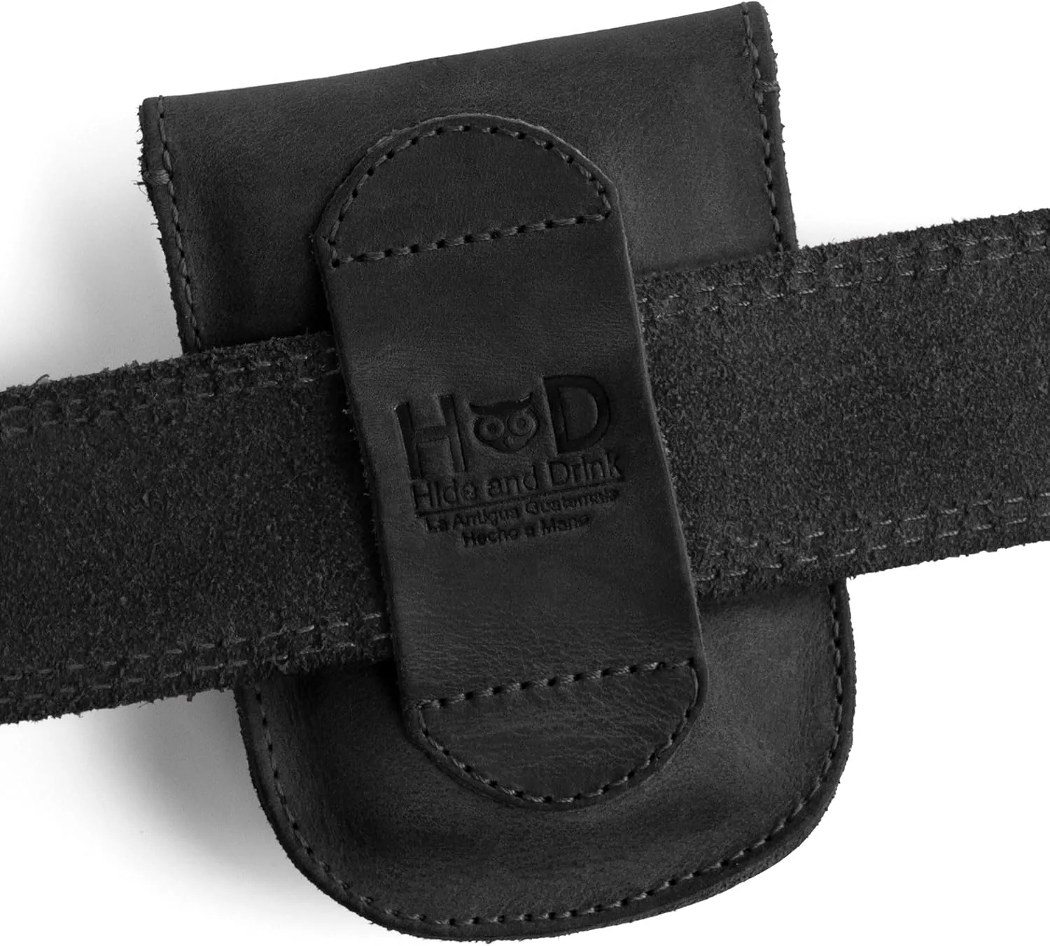 Hide & Drink, Holster Pouch, Durable EDC Waist Bag for Coins, Pocket Wallet, Headphones, Personal Items, Conveniently Attaches to Belt, Full Grain Leather, Handmade
