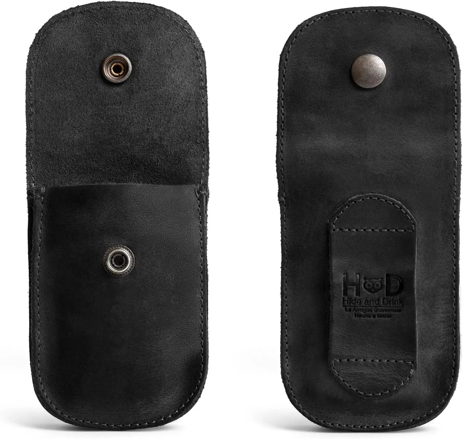 Hide & Drink, Holster Pouch, Durable EDC Waist Bag for Coins, Pocket Wallet, Headphones, Personal Items, Conveniently Attaches to Belt, Full Grain Leather, Handmade
