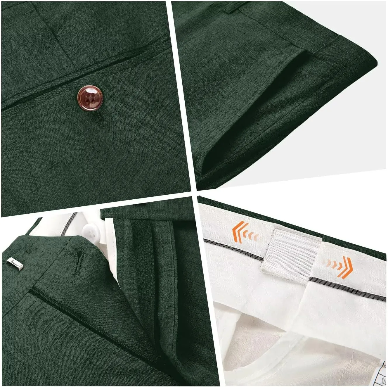 High-End Suits Casual Linen Beige Men's 2 Piece Suits Wedding Suits Slim Fit Groomsmen Tuxedos Summer Linen Vest Pant
