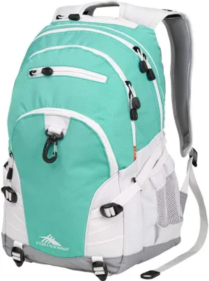High Sierra Loop Backpack, Travel, or Work Bookbag with tablet sleeve, One Size, Aquamarine/White/Ash