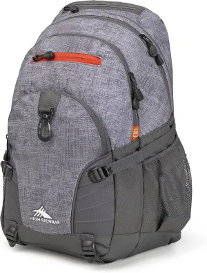 High Sierra Loop-Backpack, Travel, or Work Bookbag with tablet-sleeve, Woolly Weave/Mercury/Crimson, One Size