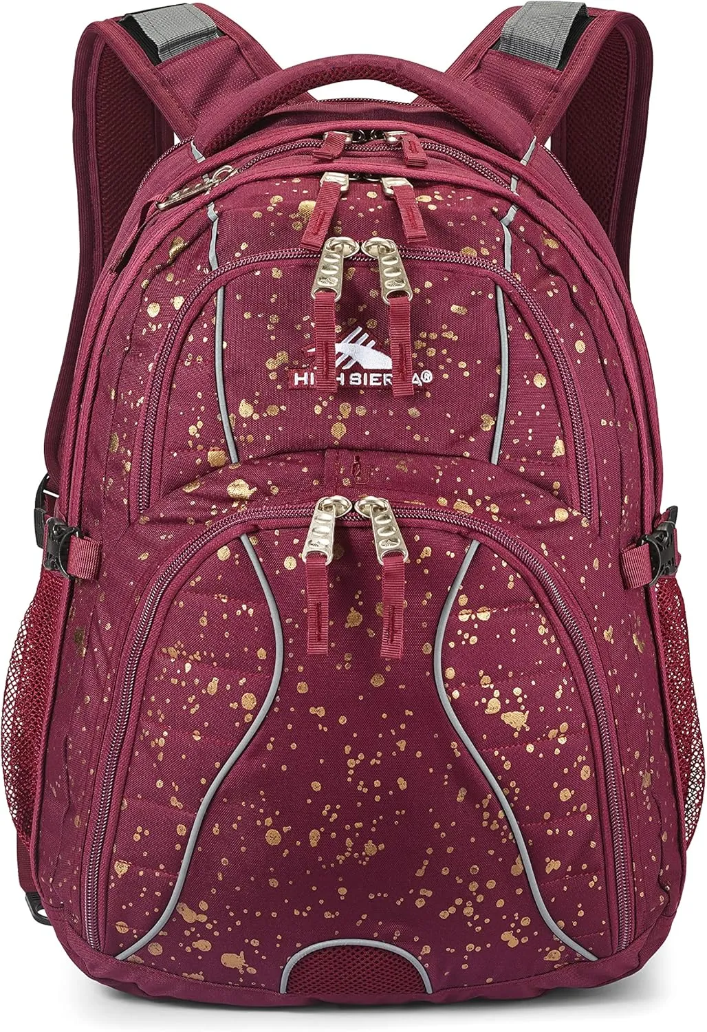 High Sierra Swerve Laptop Backpack, One Size, Copper Splater/Maroon