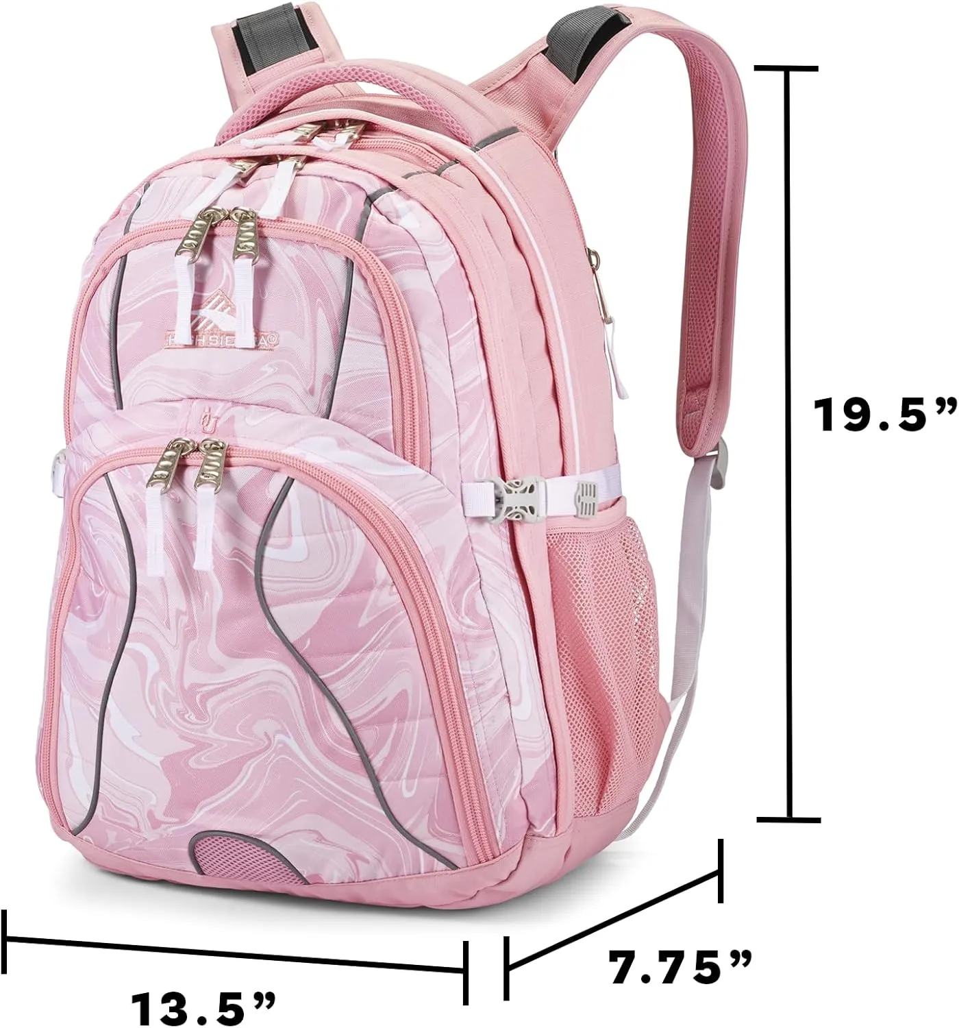 High Sierra Swerve Laptop Backpack, One Size, Copper Splater/Maroon