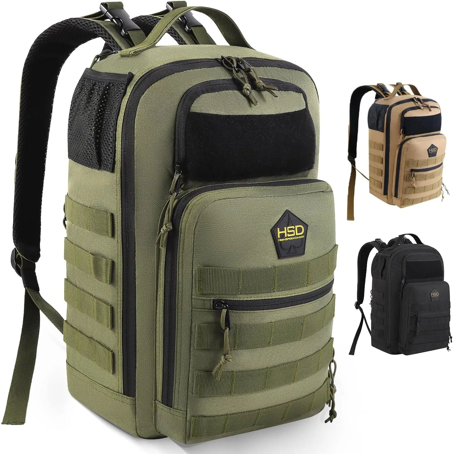 HighSpeedDaddy - Baby Diaper Backpack, Military-Grade, Waterproof, Compact Baby Travel Bag w/Stroller Straps & Tablet Sleeve
