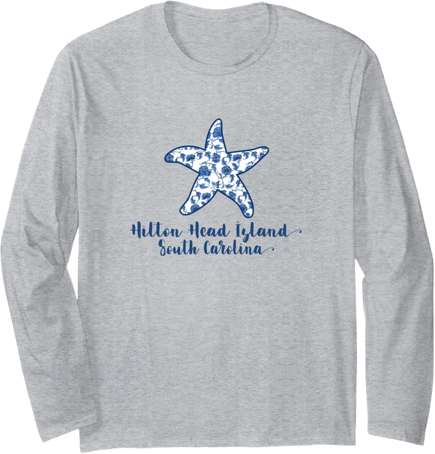 Hilton Head Island SC Girls Beach Vacation Shirt Starfish Long Sleeve T-Shirt