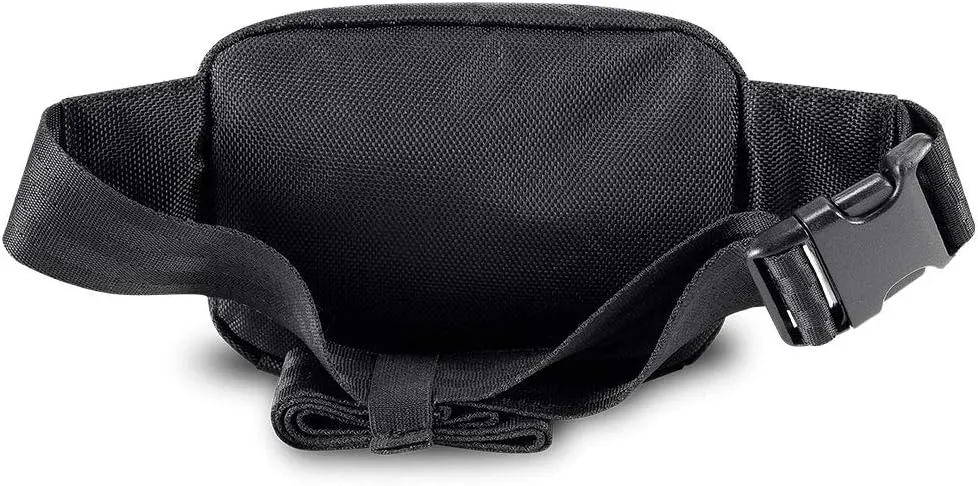 Hipster Smell Proof Bag - Fanny Pack (Black/Brown Leather)