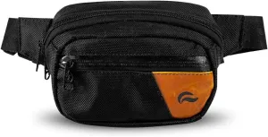 Hipster Smell Proof Bag - Fanny Pack (Black/Brown Leather)