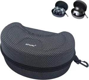 Hiturbo Ski Goggles Hard Case, EVA Snowboard Goggles Box, Diving Mask Protection Carrying Case for Snow & Water Sport