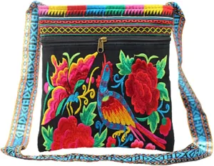 Hobo Crossbody Bag for women, Vintage Ethnic Tribal Embroidered Boho Hippie Tote Handbags Shoulder Purse