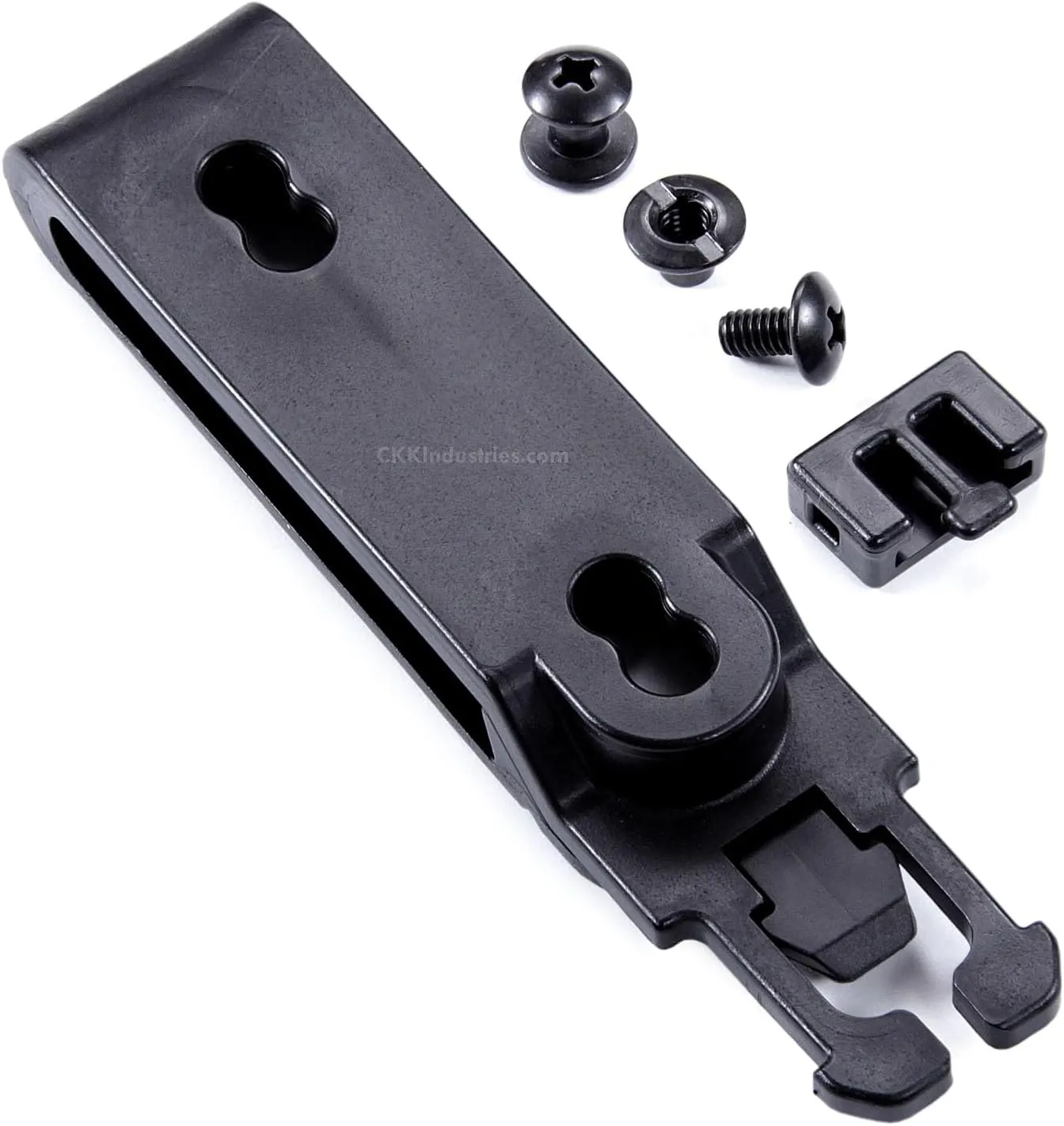 HolsterSmith G-Code Molle Clip Attachments - OWB Locking Design (Outside-The-Waistband) - (for 1.75-3.00 inch Straps & Belts) - for KYDEX Holsters, Sheaths, Tools, Mag Pouch