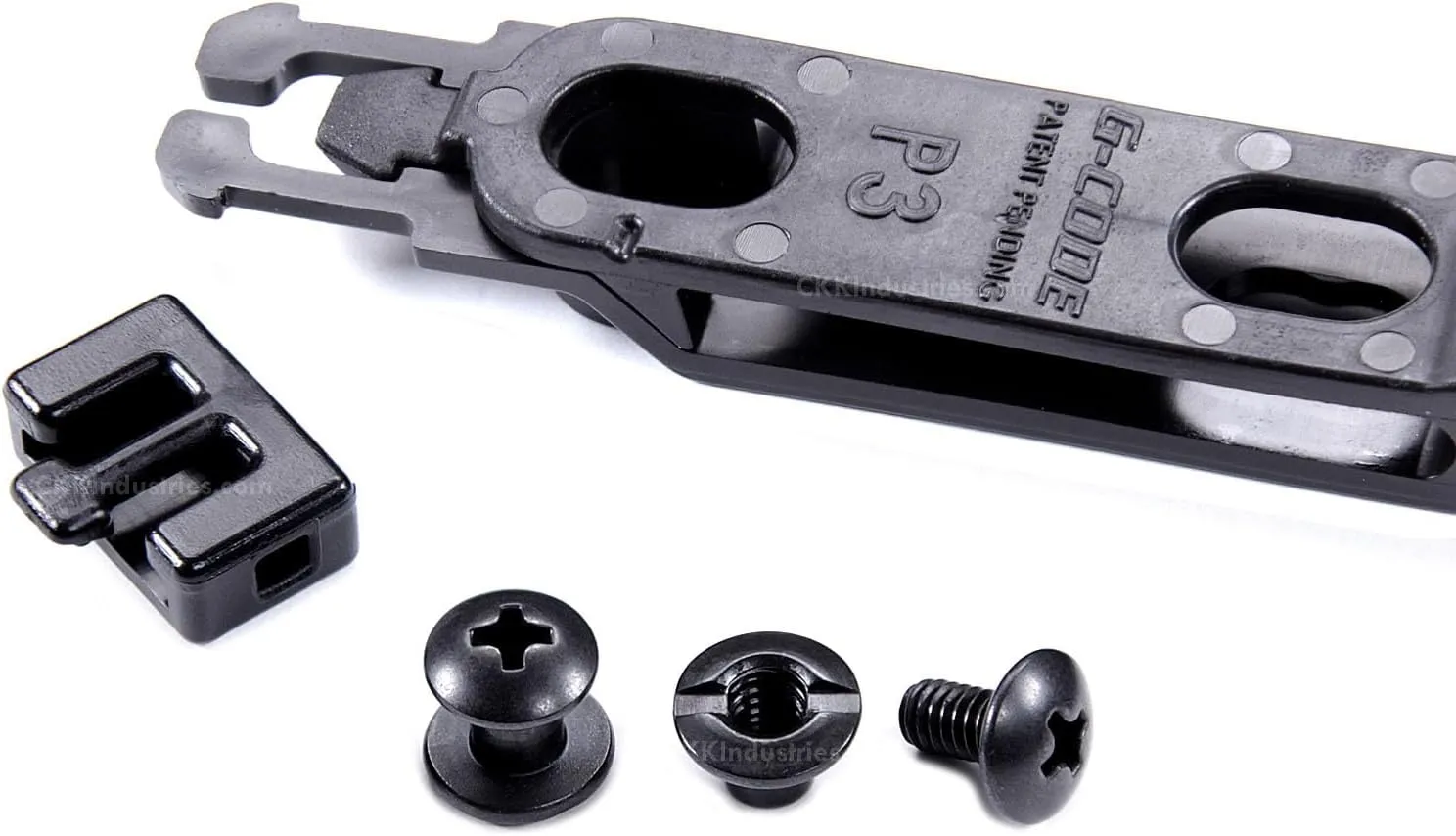 HolsterSmith G-Code Molle Clip Attachments - OWB Locking Design (Outside-The-Waistband) - (for 1.75-3.00 inch Straps & Belts) - for KYDEX Holsters, Sheaths, Tools, Mag Pouch