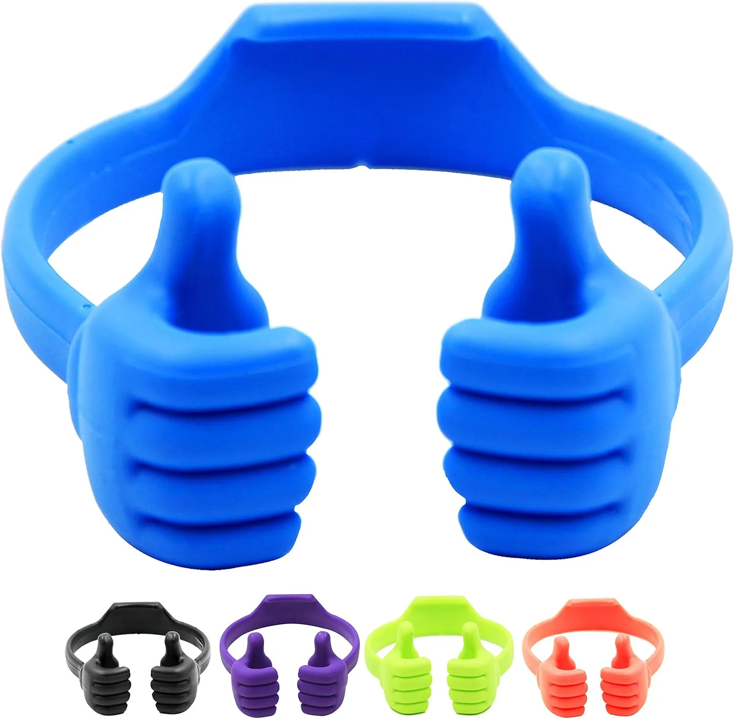 Honsky Cell Phone Tablet Stands (Pack of 5) Thumbs-up Cellphone Holder, Tablet Display Stand, Mobile Smartphone Mount Cradle for Desk Desktop - Universal, Multi-Angle, Cute, Multi-Colored