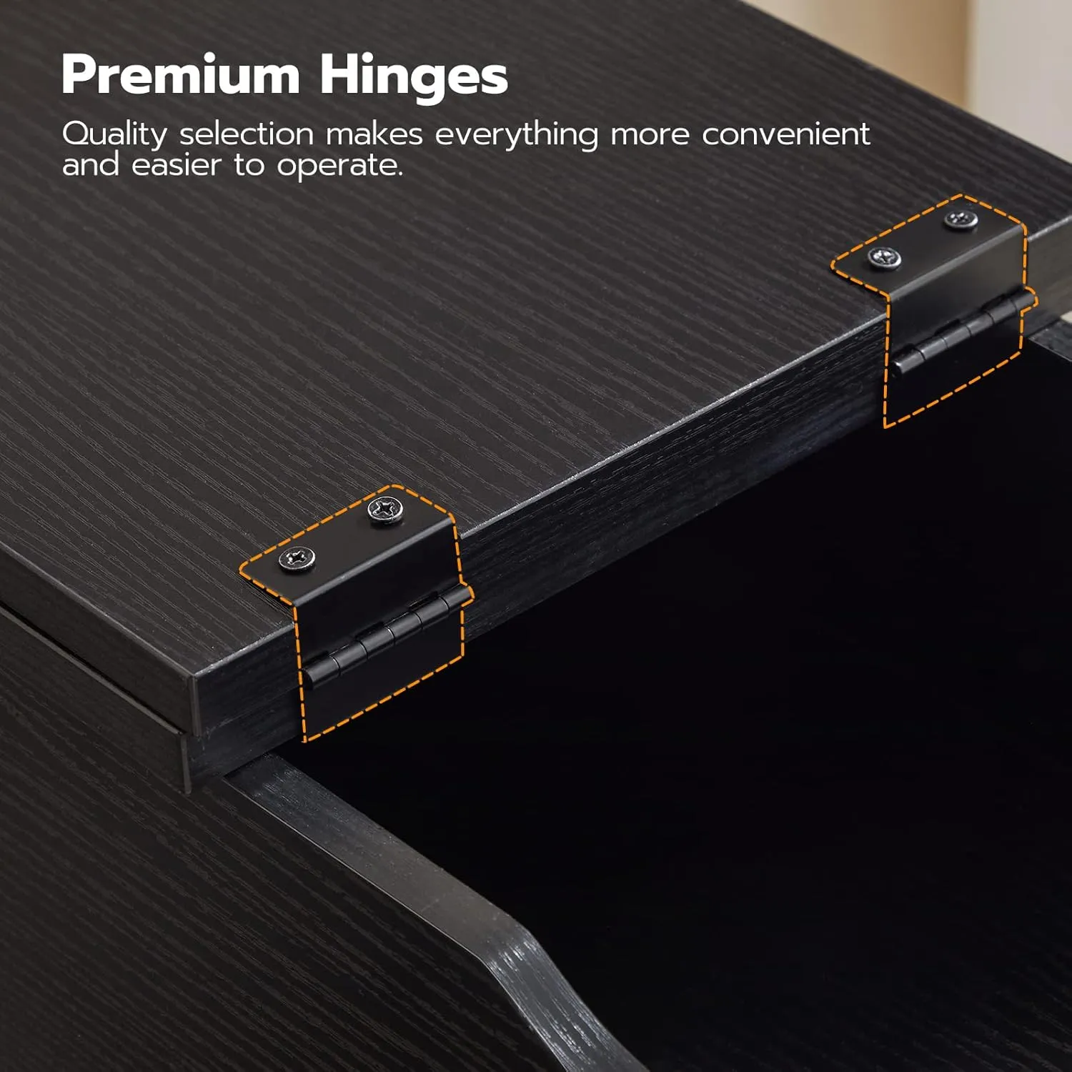 HOOBRO Side Table, Flip End Table with Charging Station and Shelves, USB Ports & Power Outlets, Narrow Nightstand for Small Spaces, Stable and Sturdy, for Living Room, Black BK341BZ01