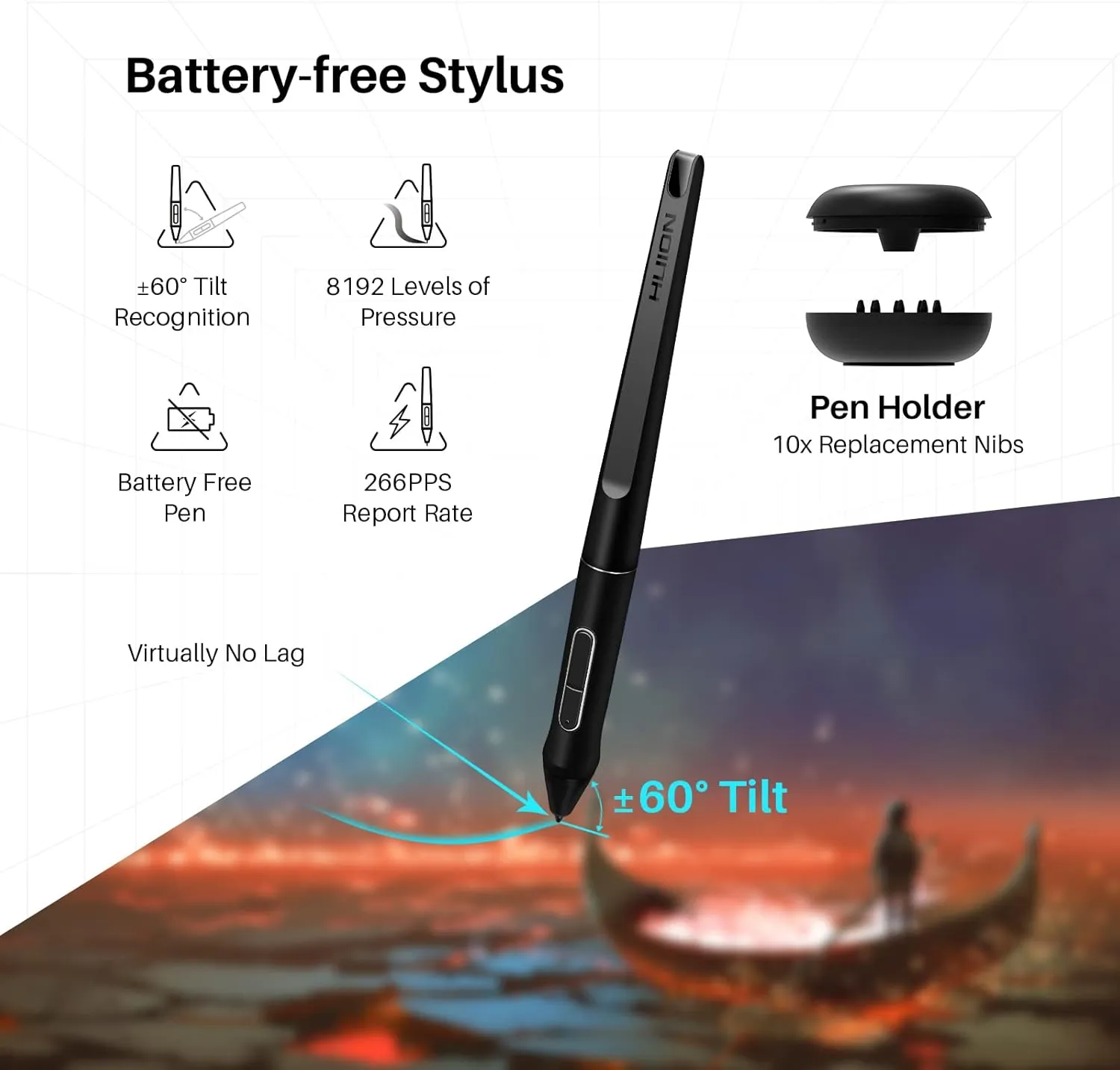 HUION KAMVAS Pro 16 Drawing Tablet with Screen, 15.6 inch Pen Display Anti-Glare Glass 6 Shortcut Keys Adjustable Stand, Graphics Tablet for Drawing, Writing, Design, Work with Windows, Mac and Linux