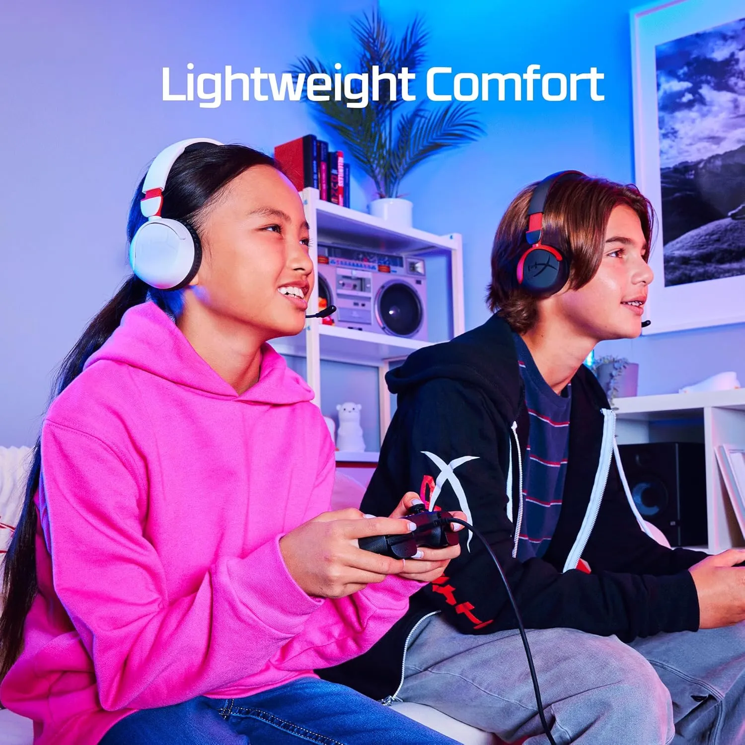 HyperX - Cloud Mini Wired Headset for PC, PS5, PS4, Xbox Series X|S, Xbox One, Nintendo Switch, Chromebook, and Mobile - Lavender