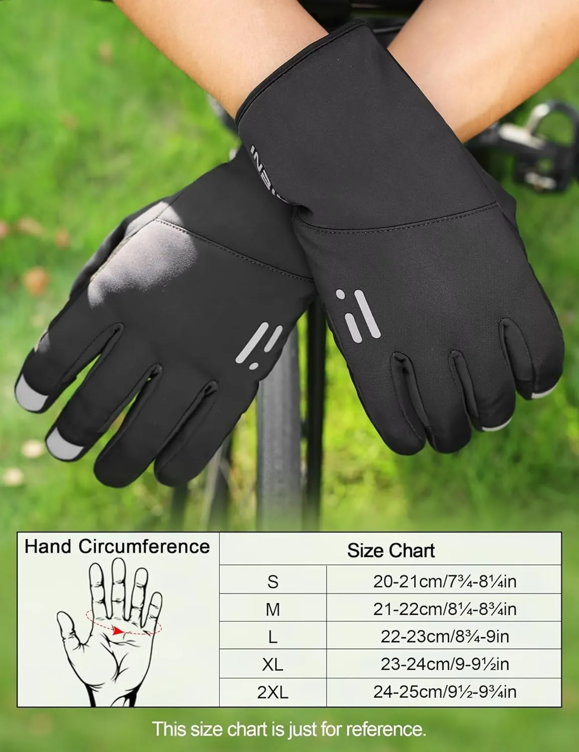 INBIKE Winter Gloves Men Women, -30℉ 3M Thinsulate Thermal Windproof Touch Screen Gloves for Running Cycling Hiking Jogging