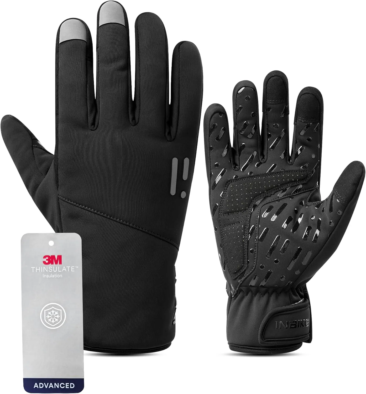 INBIKE Winter Gloves Men Women, -30℉ 3M Thinsulate Thermal Windproof Touch Screen Gloves for Running Cycling Hiking Jogging