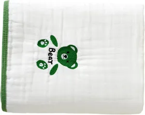 Infant Bath Towel Receiving Blanket Baby Quilt Children Infant Pram Blanket For Baby Embroidered Bear Wrap