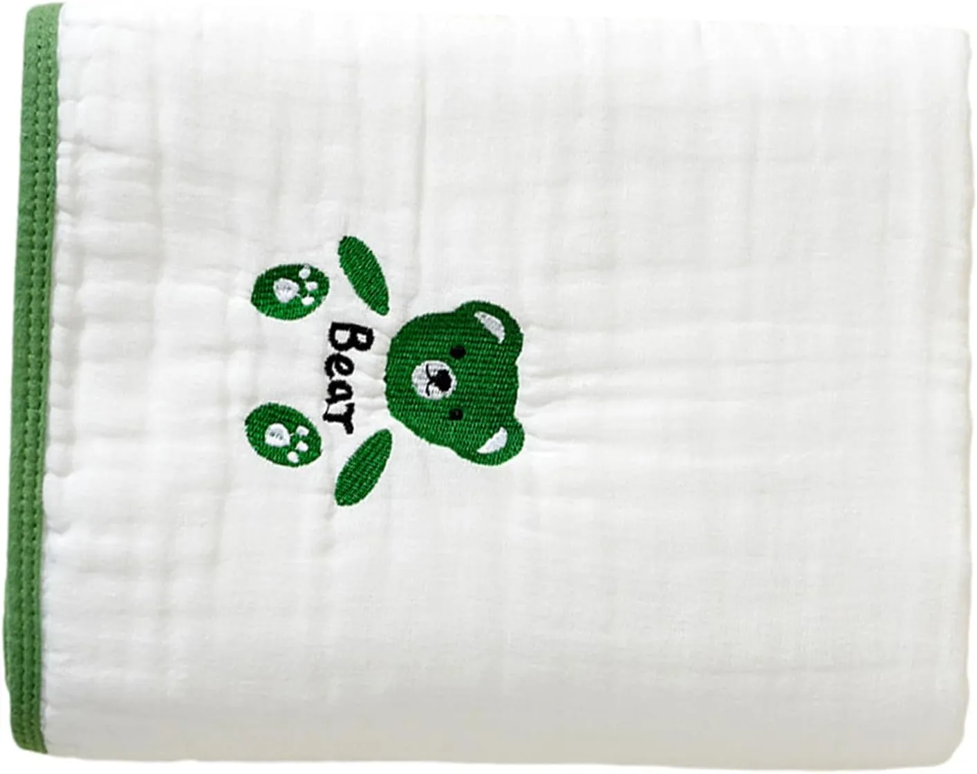 Infant Bath Towel Receiving Blanket Baby Quilt Children Infant Pram Blanket For Baby Embroidered Bear Wrap