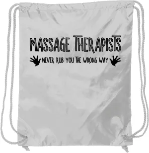 inktastic Massage Therapists Hands Rub Drawstring Bag White 36da6