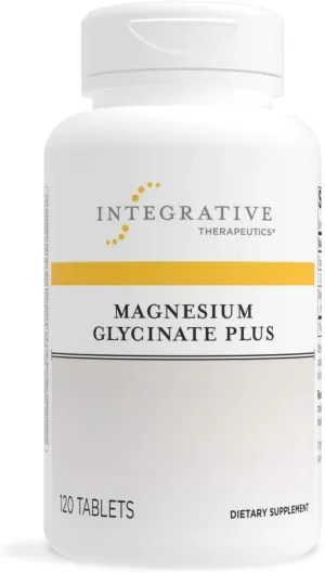 Integrative Therapeutics Magnesium Glycinate Plus - Brain Function Supplement for Women & Men* - Supports Cardiovascular & Nerve Function* - Vegan - 120 Tablets