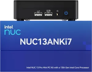Intel NUC 13 Pro NUC13ANKi7 Arena Canyon Mini PC, Core i7-1360P, 32GB RAM, 1TB SSD, Mini Computers Windows 11 Pro for Business Home Office, Support 8K/4K Quad Display/WiFi 6E/BT 5.3/Thunderbolt 4