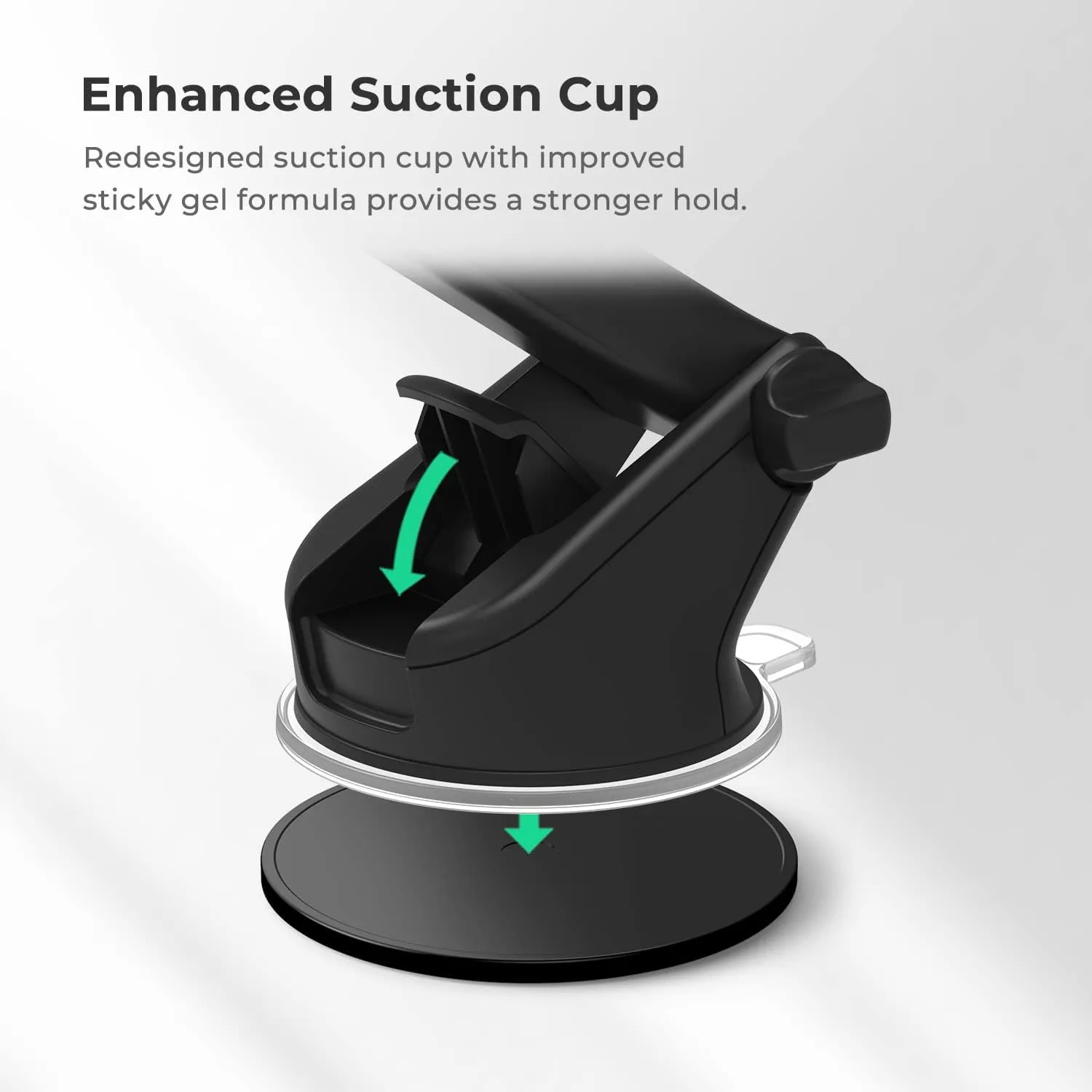 iOttie Easy One Touch Signature Dashboard & Windshield Universal Car Mount Phone Holder Desk Stand with Suction Cup Base and Telescopic Arm for iPhone, Samsung, Google, Huawei, Nokia, More Smartphones