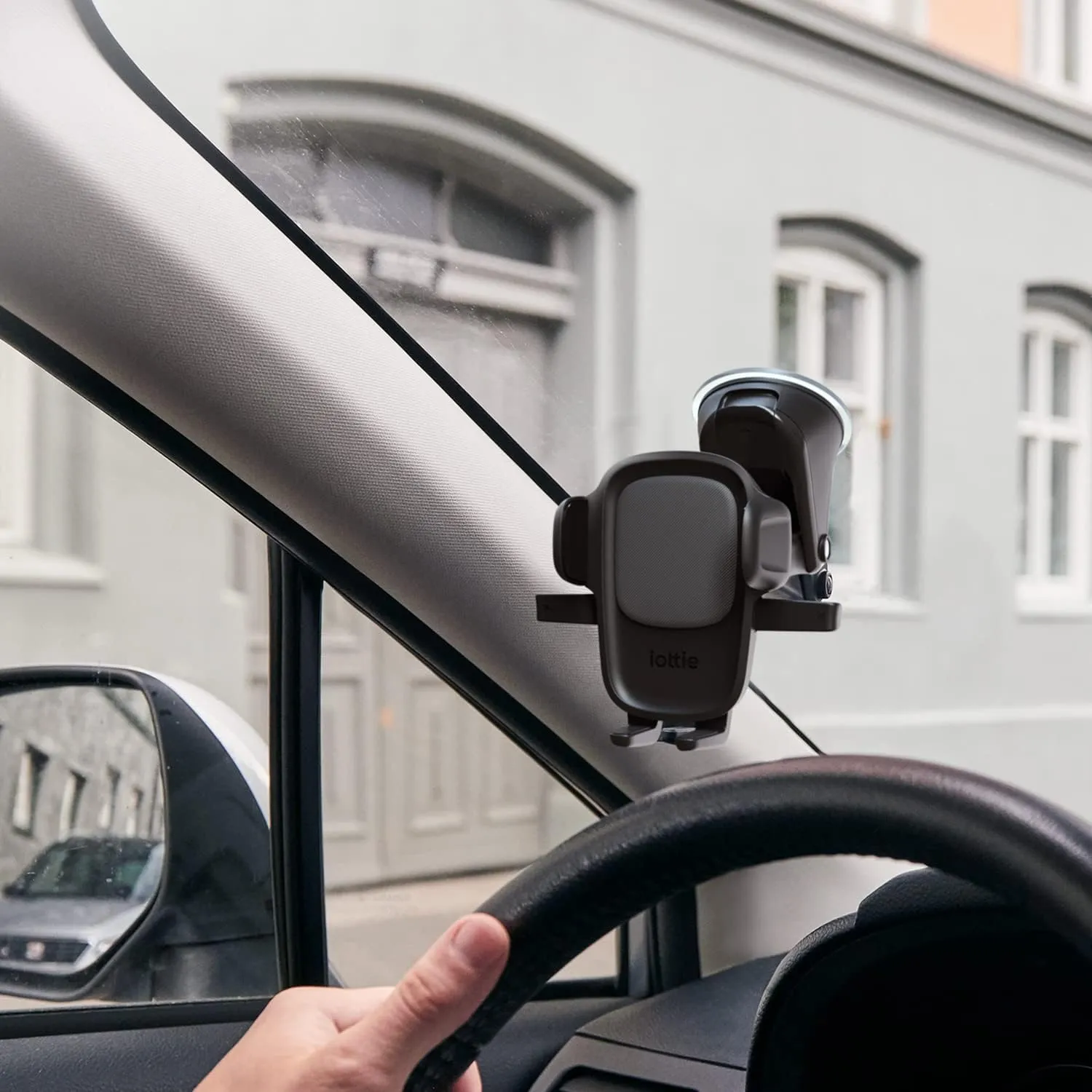 iOttie Easy One Touch Signature Dashboard & Windshield Universal Car Mount Phone Holder Desk Stand with Suction Cup Base and Telescopic Arm for iPhone, Samsung, Google, Huawei, Nokia, More Smartphones