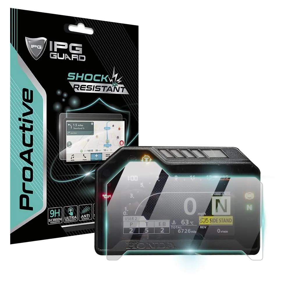 IPG Proactive Compatible with Honda 2017-2023 CBR 600RR - CBR 1000RR Fireblade/SP SC77 Motorcycle Instrument Cluster Speedometer Screen Protector Nano Ceramic Film Ultra Responsive for CBR1000RR