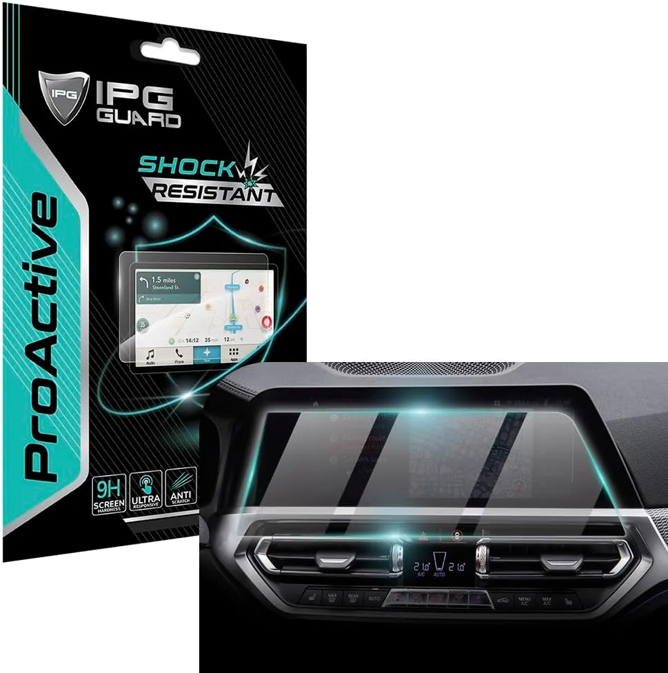 IPG ProActive Made for BMW 3 Series 2021-2022 330i 330e M340i M3 10.25" Navigation 9H Hardness Screen Protector Nano Ceramic Film Ultra Responsive High Clarity for 3Series