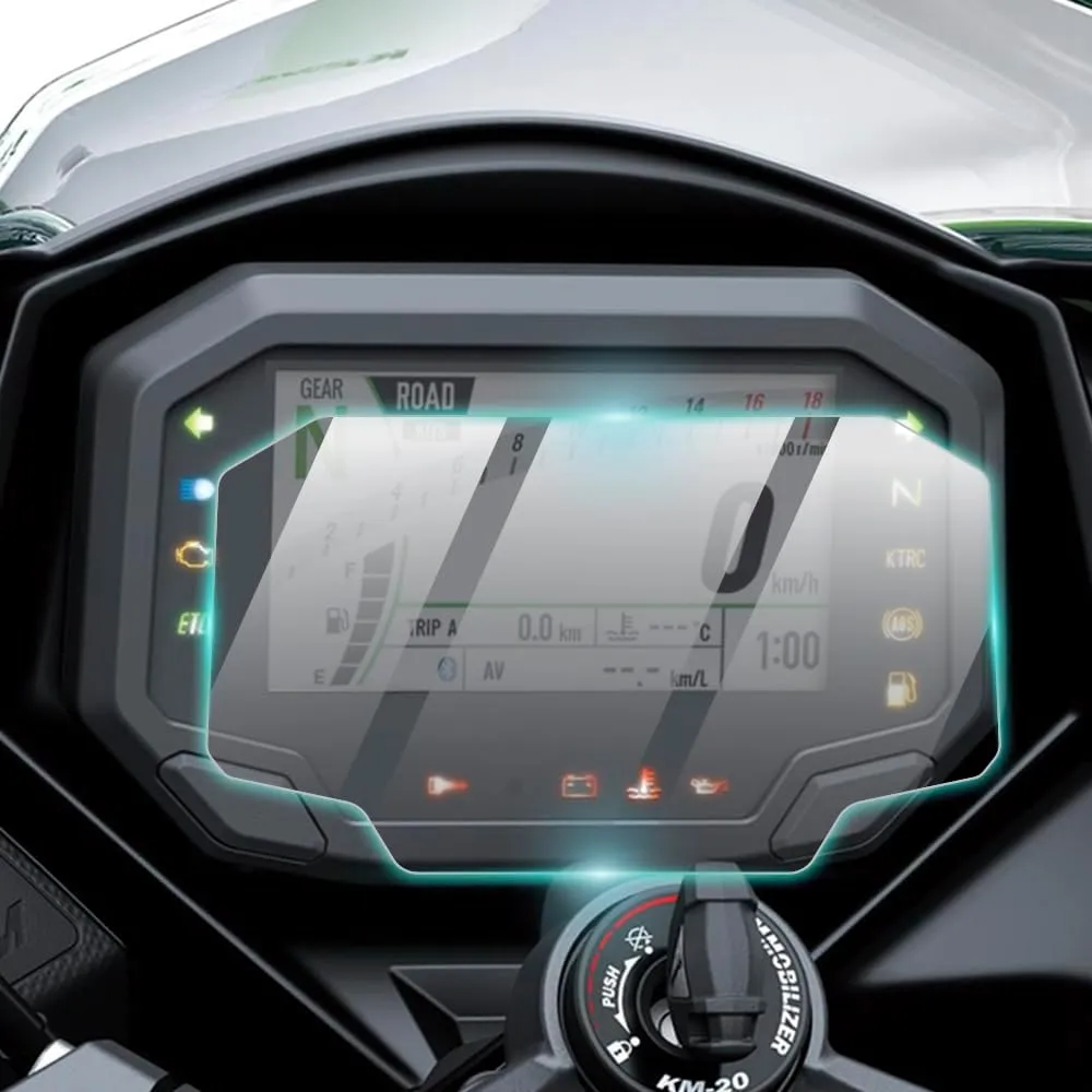 IPG ProActive Made for KAWASAKI 2025 Ninja ZX4RR / 1000SX / Z650 / Z900 Dashboard 9H Hardness Screen Protector Nano Ceramic Film Ultra Responsive High Clarity Anti Scratch for kawaNinja