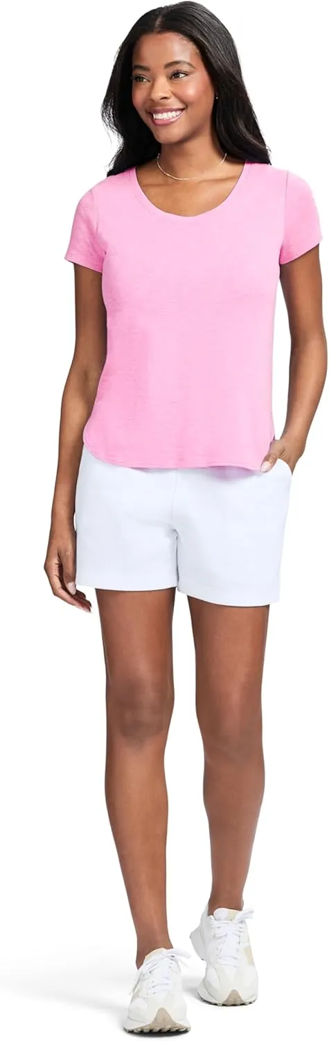 IZOD Women's Shirt Active Athletic Lounge Short Sleeve Tee