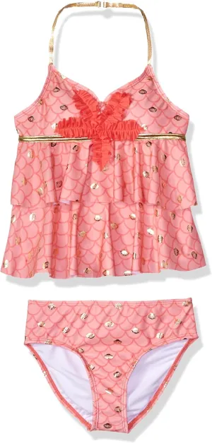 Jantzen Girls Mermaid Ruffle Tankini Swimsuit