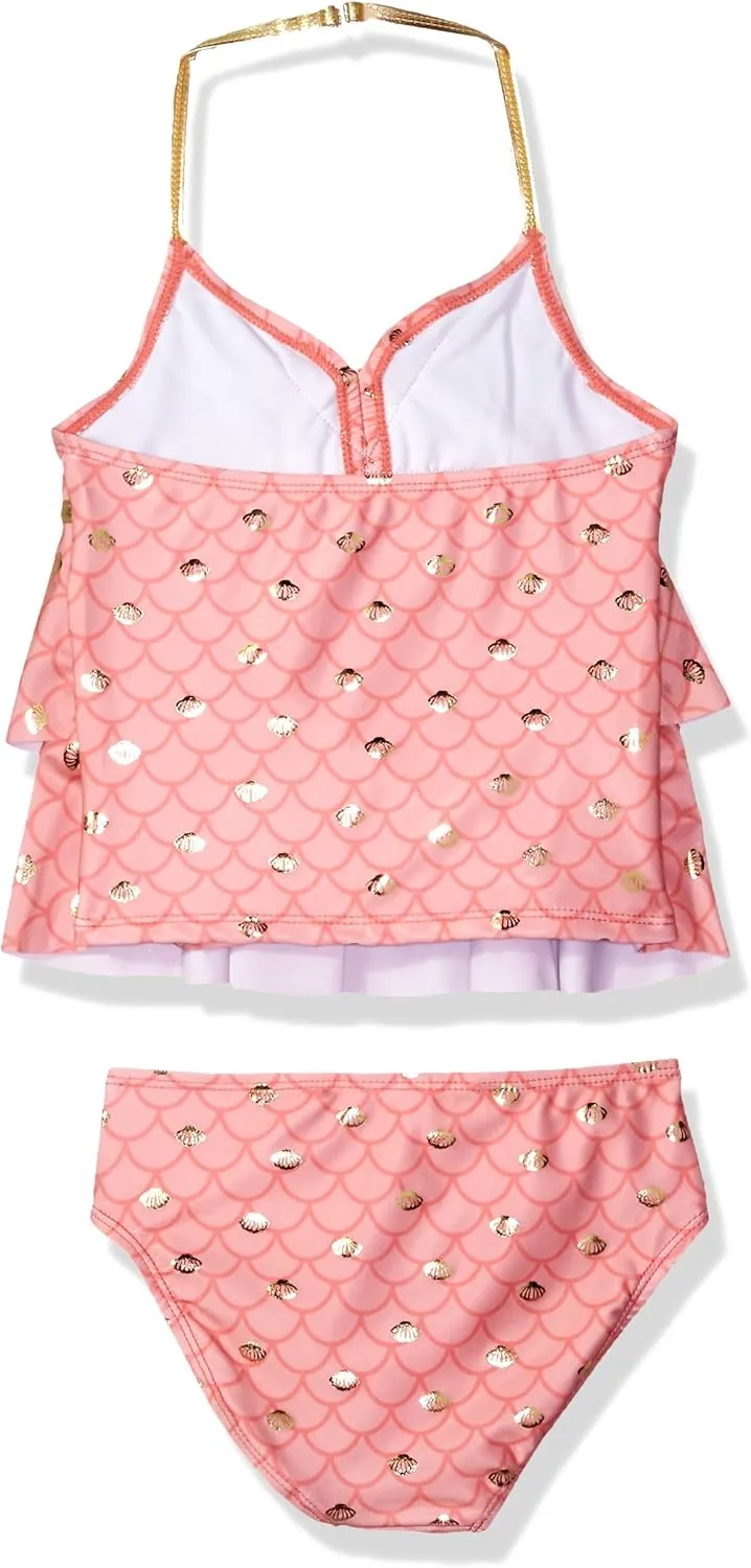 Jantzen Girls Mermaid Ruffle Tankini Swimsuit