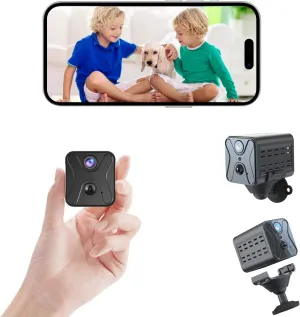 javiscam Spy Camera,4K Hidden Camera, Mini Security Cam Smart Home, WiFi Camera100 Days Standby Battery Life,AI Motion Detection,Night Vision Home Cam for Indoor,Baby,Pets